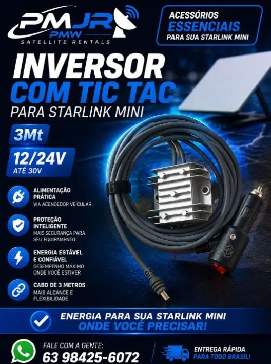 Cabo com inversor 30V para Starlink Mini - Foto 2