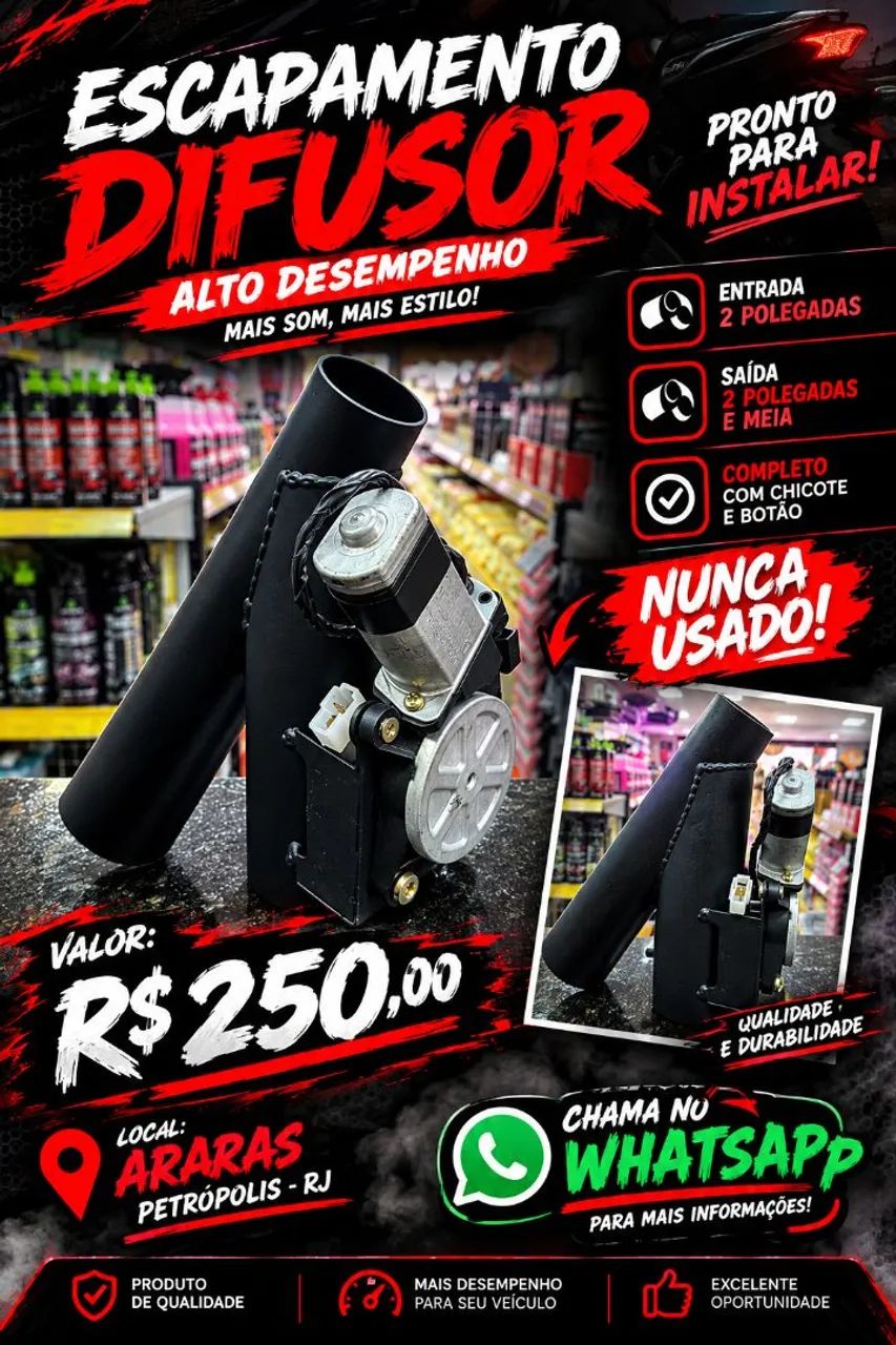 Escapamento difusor  2 X 2,5 polegadas  - Foto 3