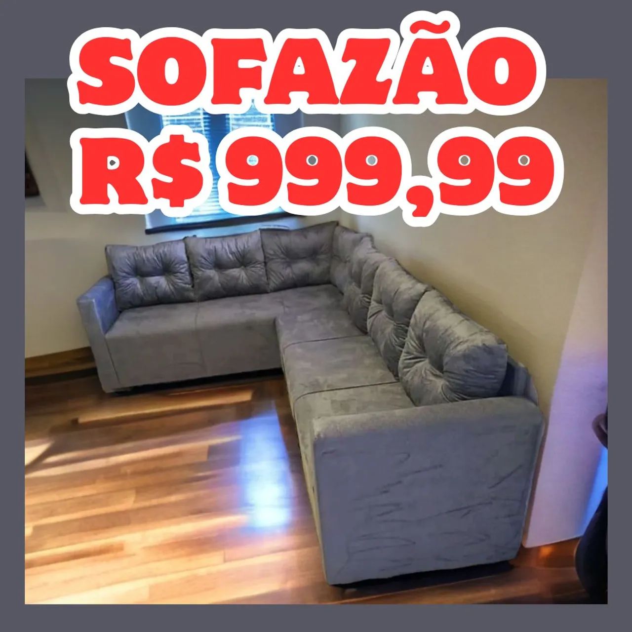 SOFÁ DE CANTO, 7 ALMOFADAS, novos! OFERTA ESPETACULAR!