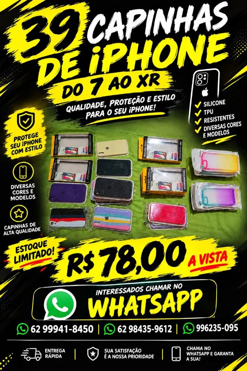 Capinha iPhone do 7 ao XR 