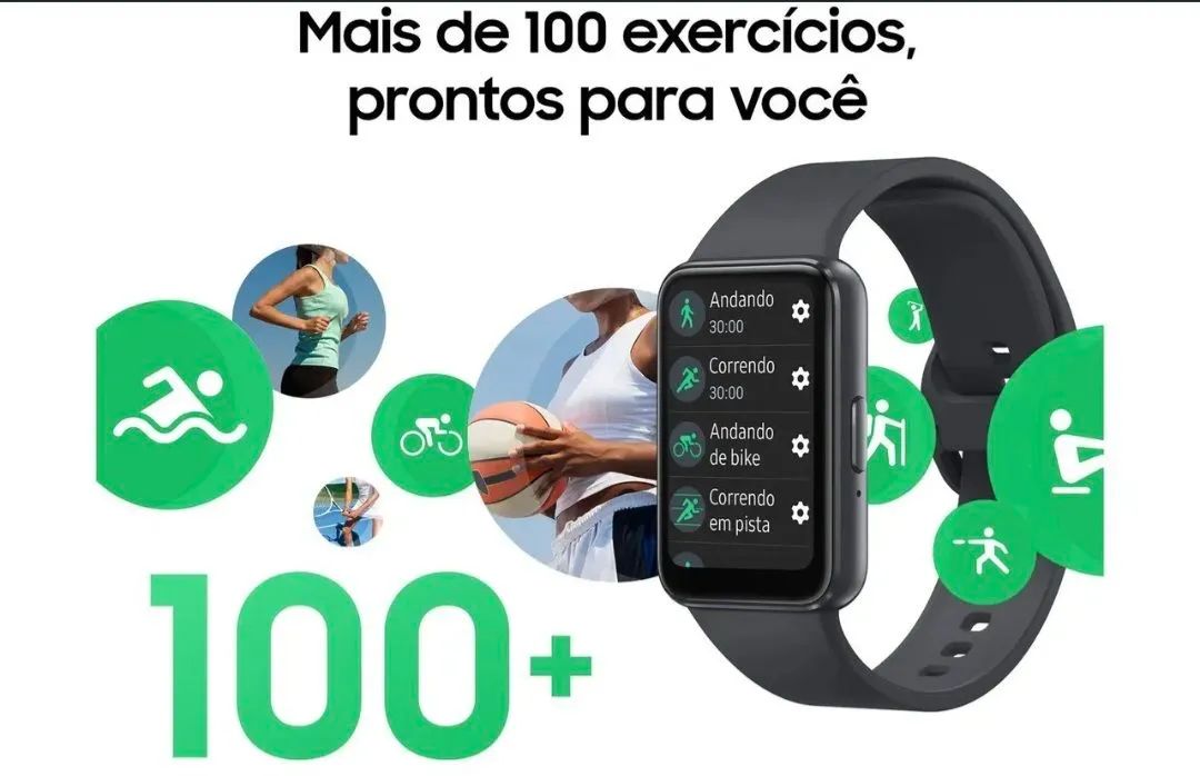 Smartband Samsung Galaxy Fit3 Grafite - Foto 4