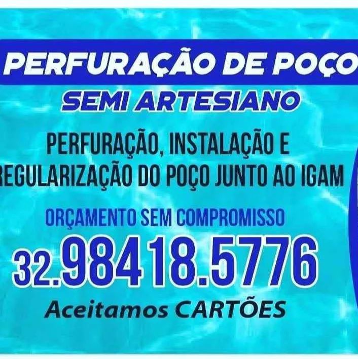 Perfuração e regularização de poço semi artesiano 