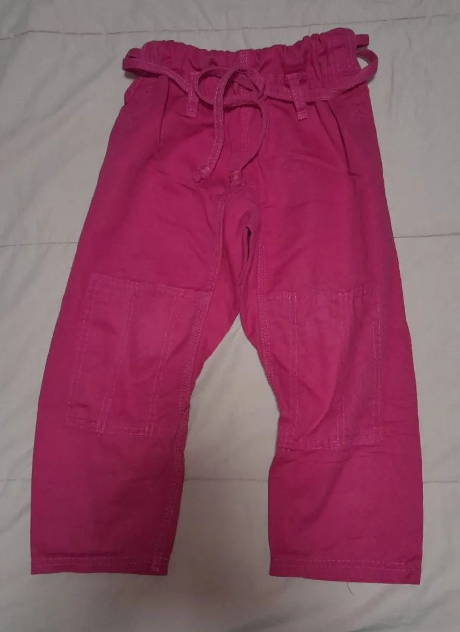 Kimono jiu-jitsu infantil menina rosa - Foto 3