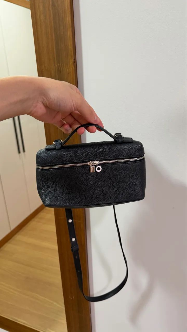 Bolsa Loro Piana extra pocket preta  - Foto 2