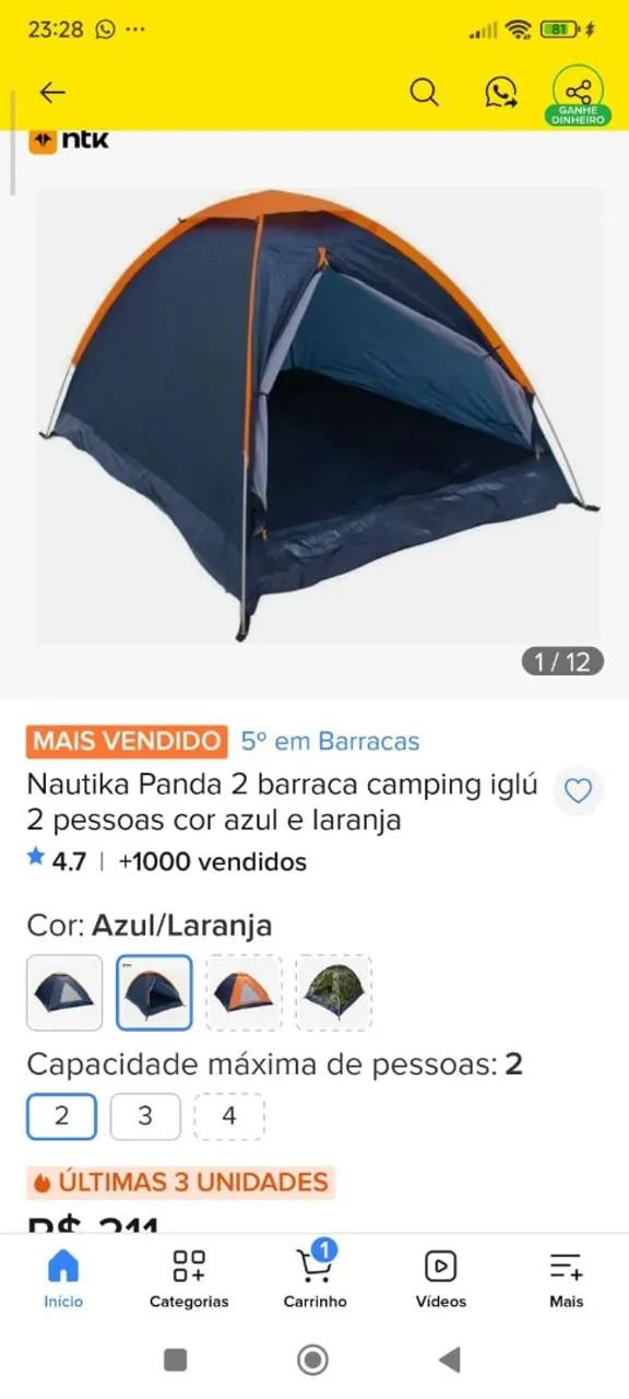 Barraca de camping. Nova - Foto 2