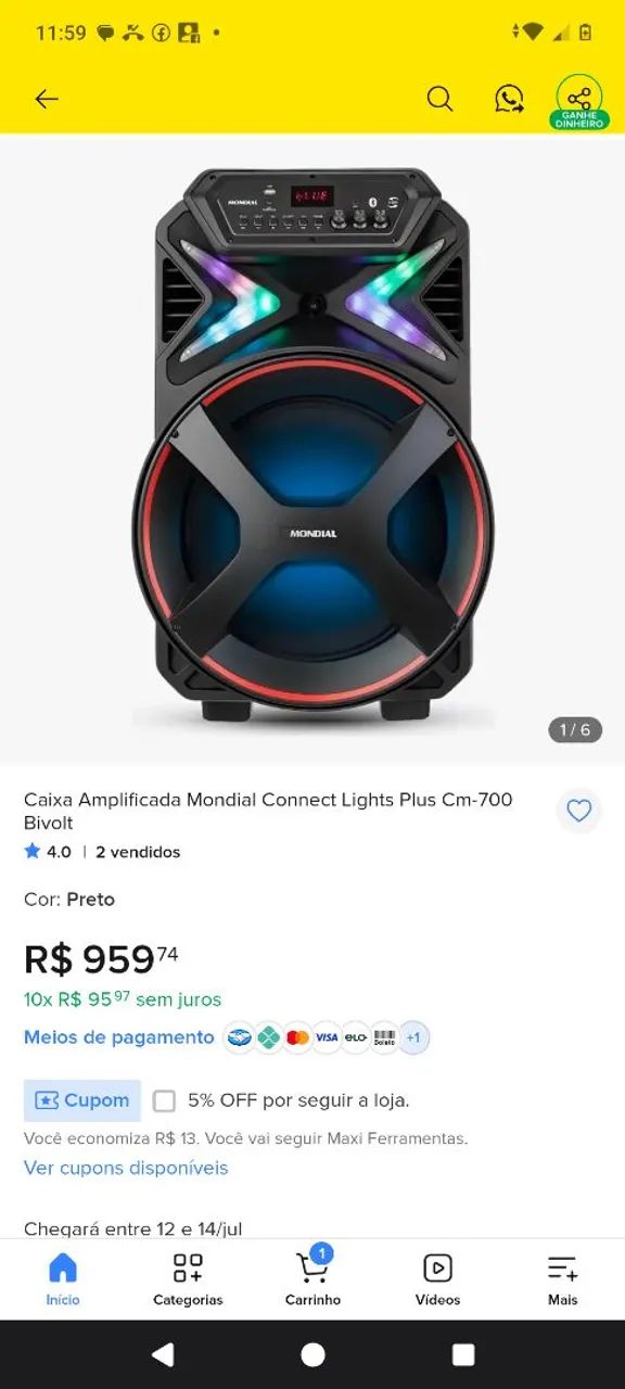 Caixa de som mundial amplificada  - Foto 2