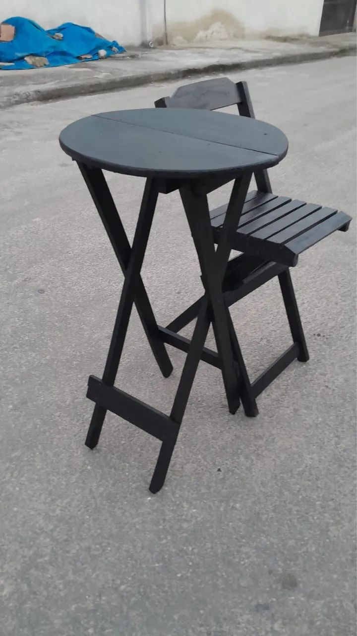 JOGO DE MESA BISTRÔ ALTA COM 2 CADEIRAS  - Foto 4