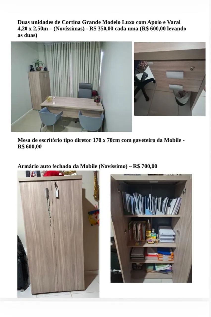 Armário e Mesa Escritório/Consultório