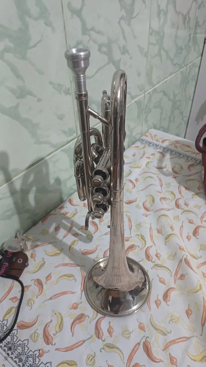 Trompete cornet scavone em si e em dó  - Foto 4