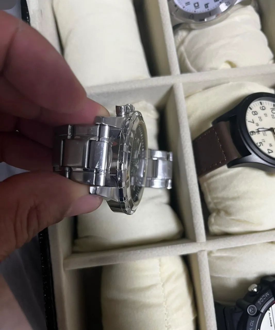 relógio fossil cromado pulseira de aço - Foto 4