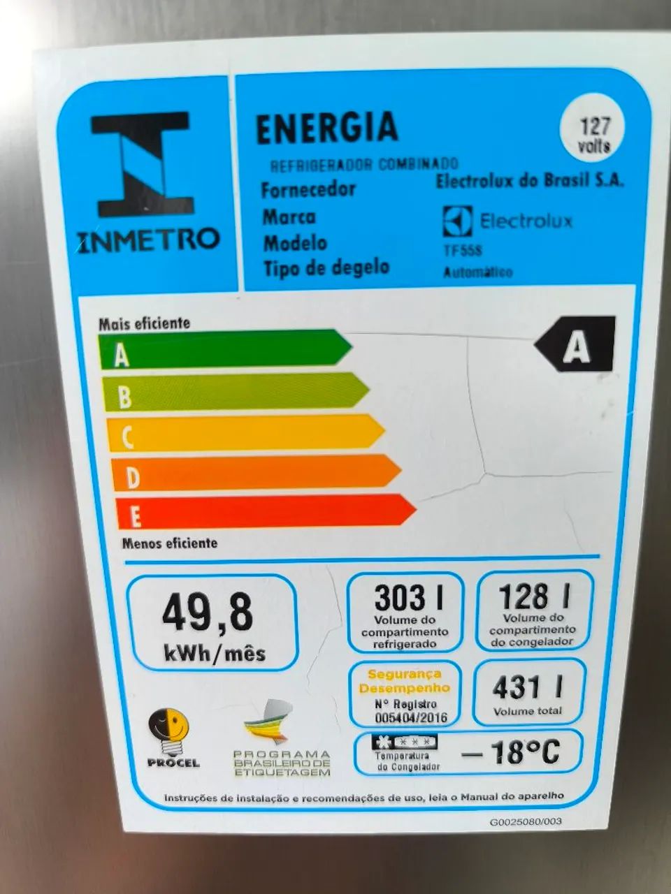 Geladeira Electrolux inox 431L - Geladeiras e Freezers - Madureira
