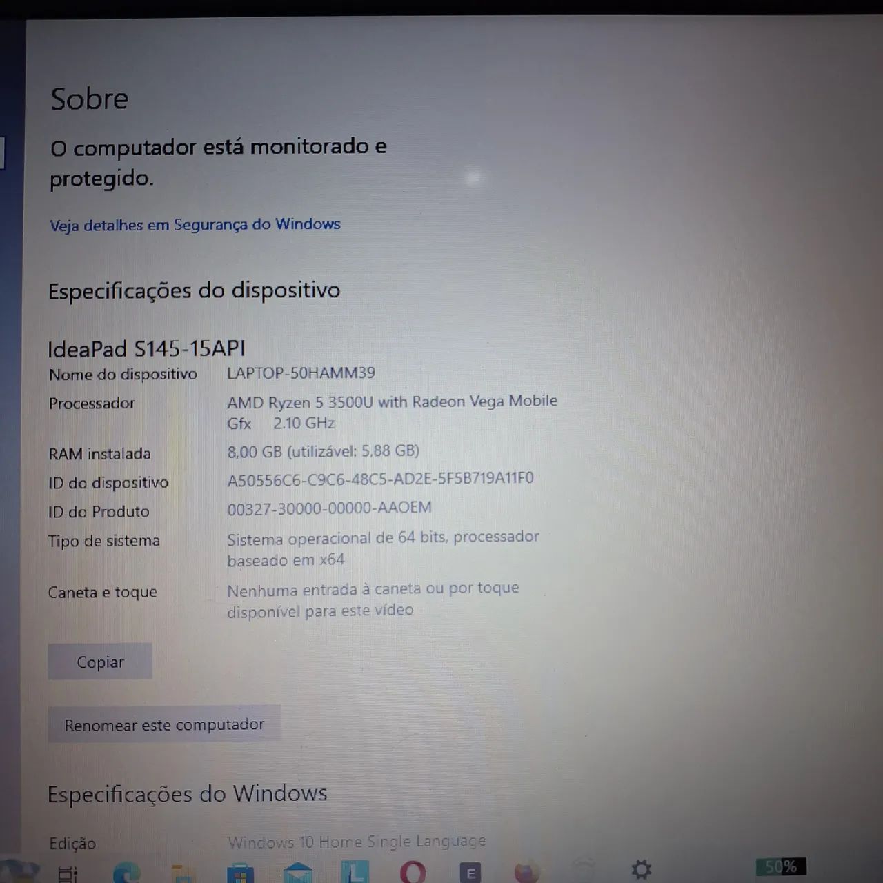 Notebook Lenovo IdeaPad S145 Ryzen 5  - Foto 5