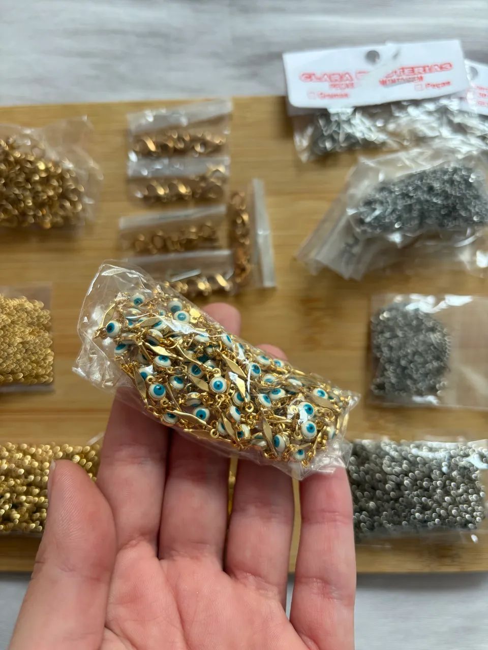 Kit de aviamentos para bijuterias (dourado e prateado) - Foto 5