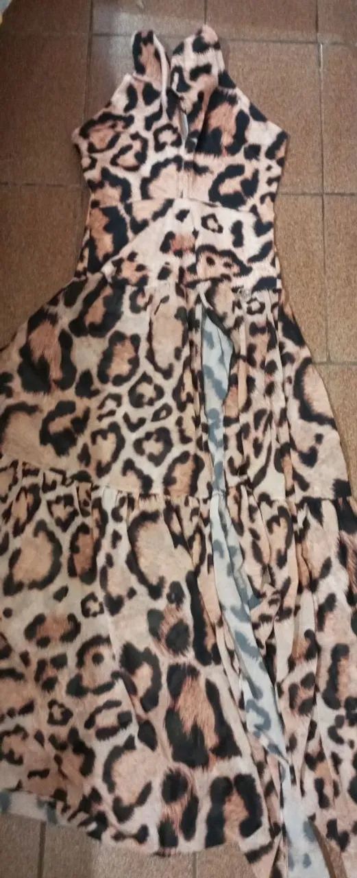 Vestido longo chambray oncinha - Foto 3