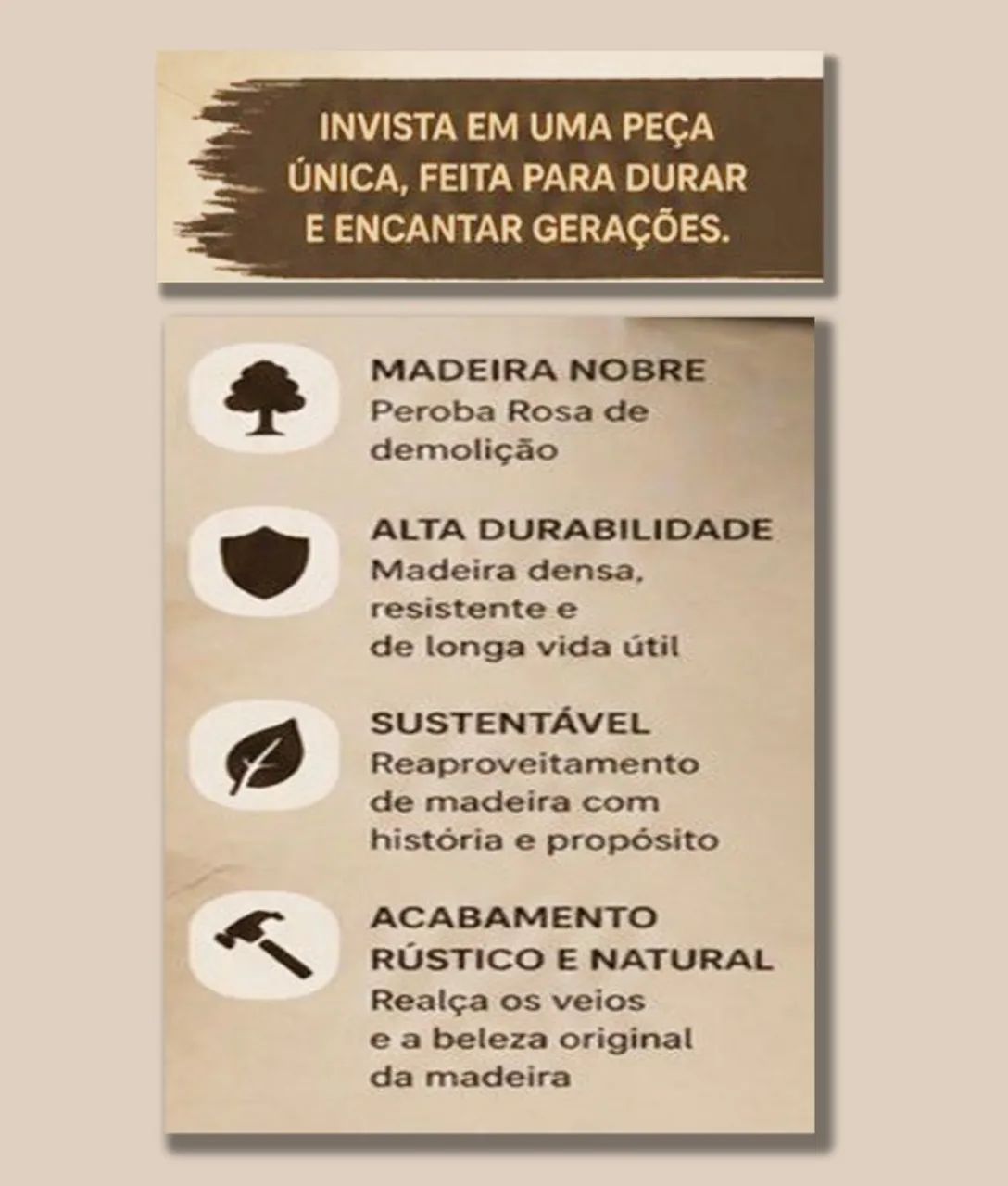 Mesa de Jantar com Madeira de Demolição - Foto 4