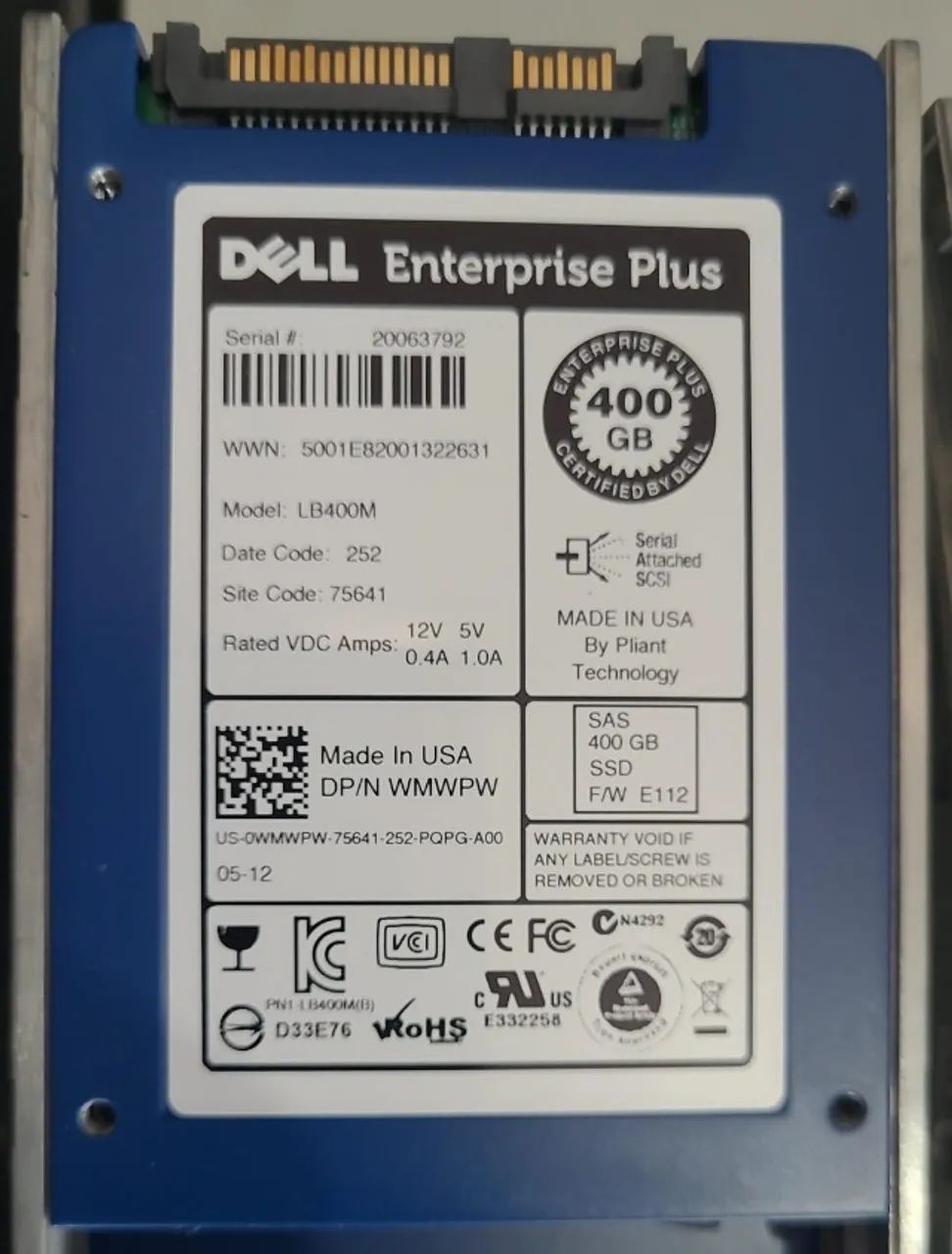 HD Dell EqualLogic 400GB SAS SSD