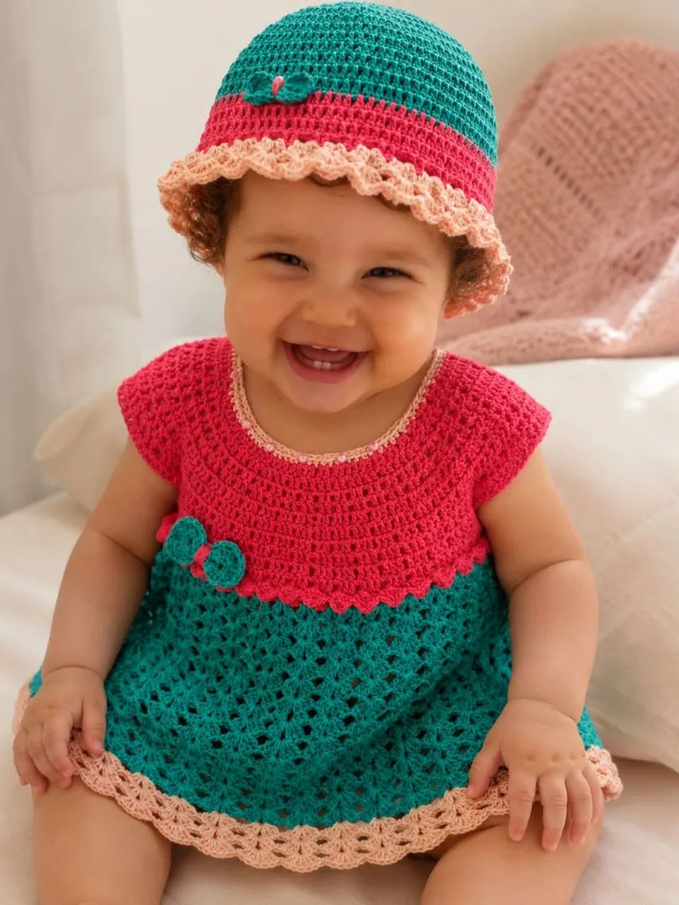Vestidos em crochê pra bebê  - Foto 4