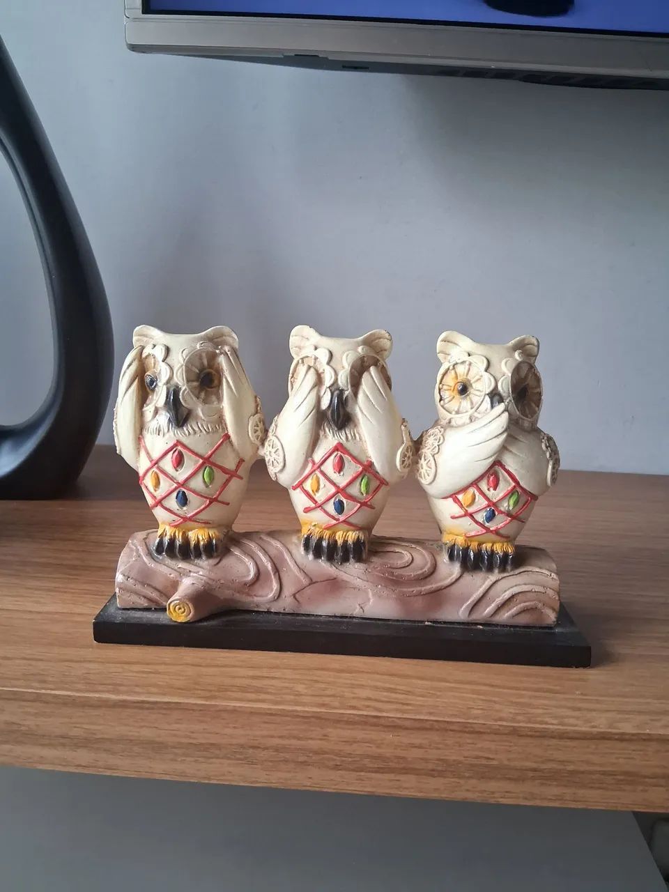Enfeite de 3 corujas  - Foto 2