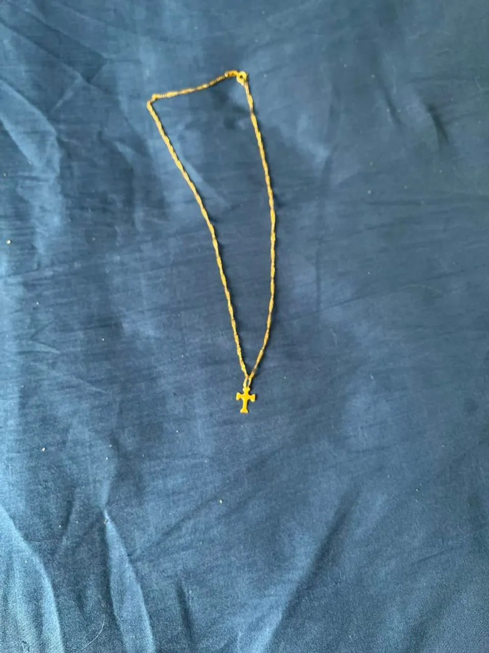 Corrente de Ouro 18K com Pingente de Cruz - 0,95 g - Foto 3