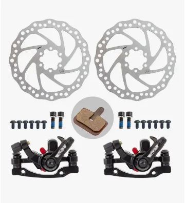 Kit Freio A Disco Mecânico Bike 160mm Aro 26 E 29 Dianteiro