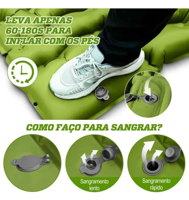 Colchão casal inflável para camping - Foto 3