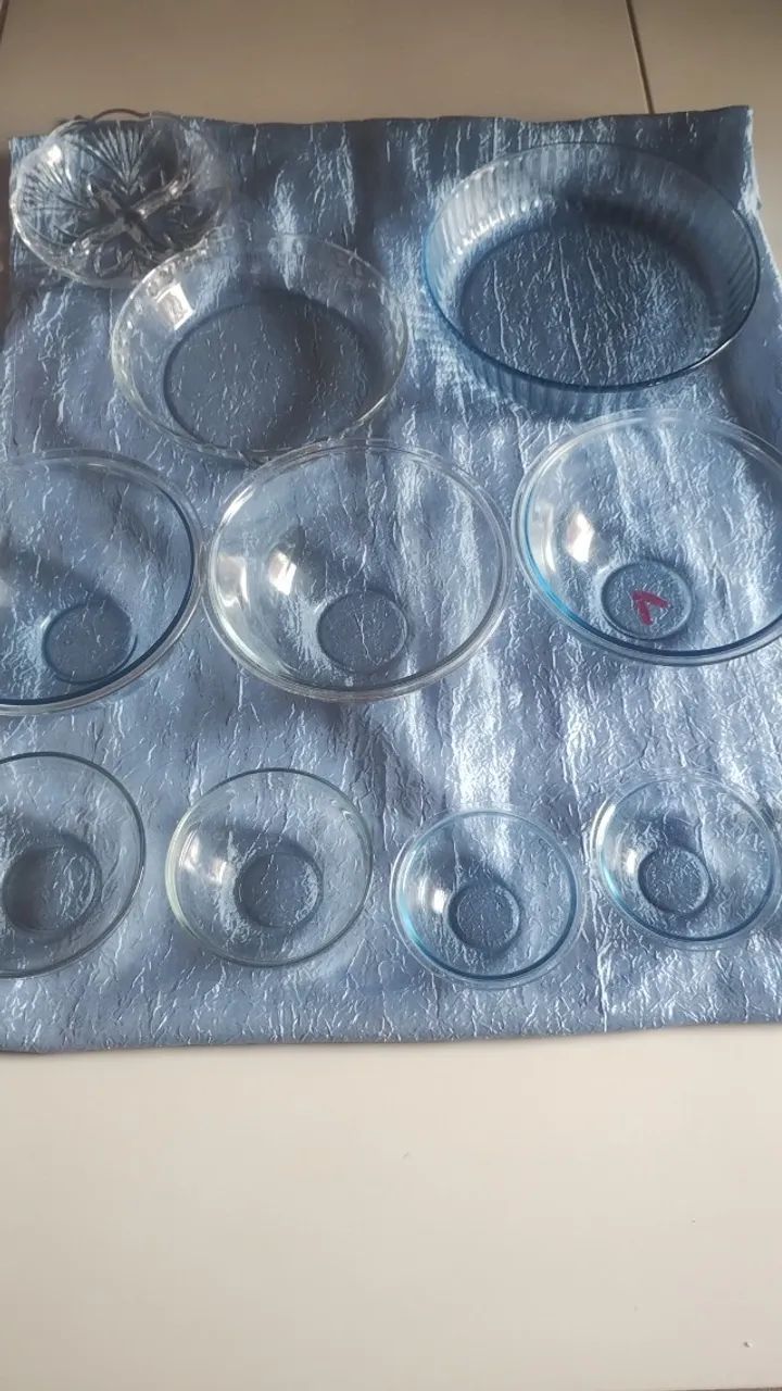 Louças pirex e pratos