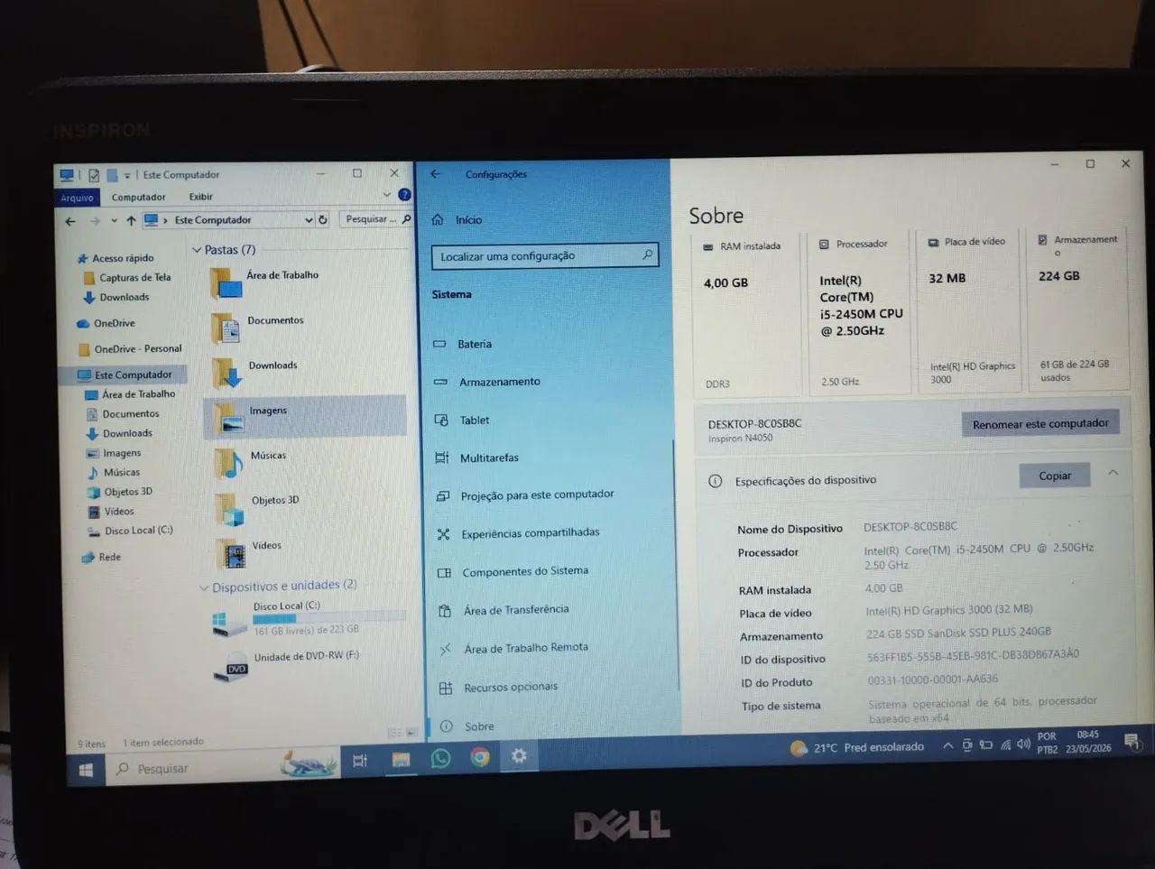NOTEBOOK DELL INSPIRON N4050 | R$ 350 - Foto 2