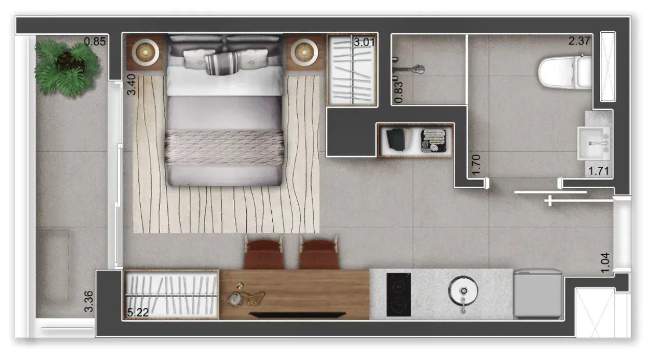 PLANTA 32m²