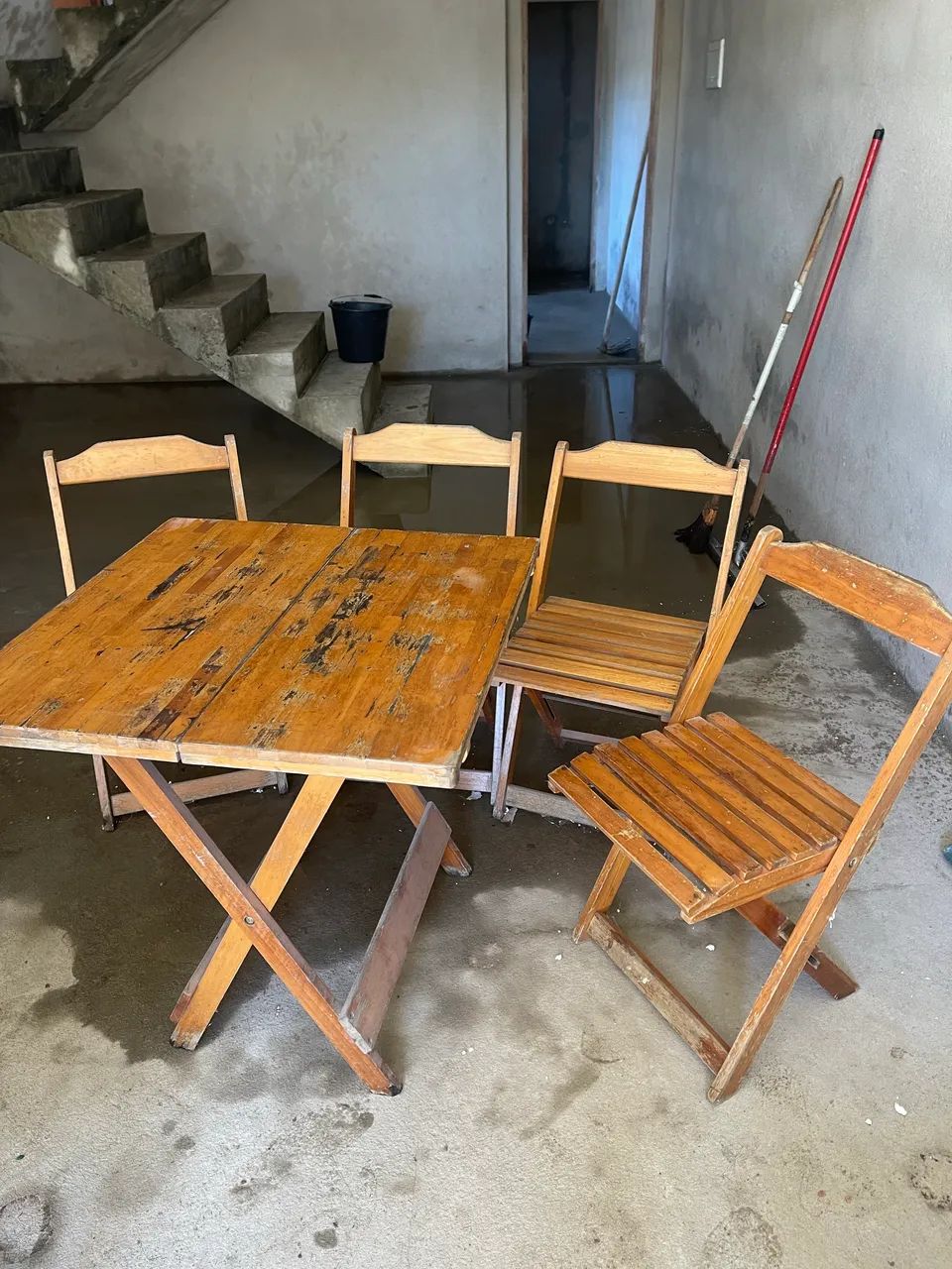 Jogo de mesa madeira  - Foto 2