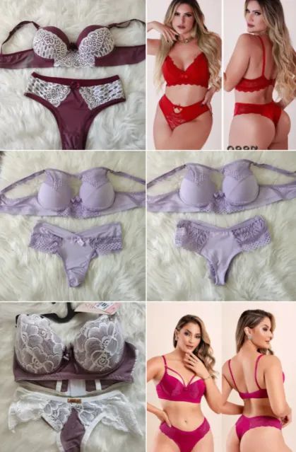 kit 20 conjuntos de lingerie com leves defeitos 199,00