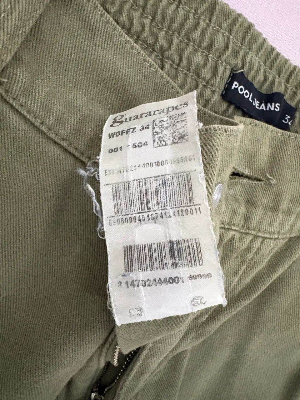 Calça Cargo Jeans Verde Tam.34 - Foto 3