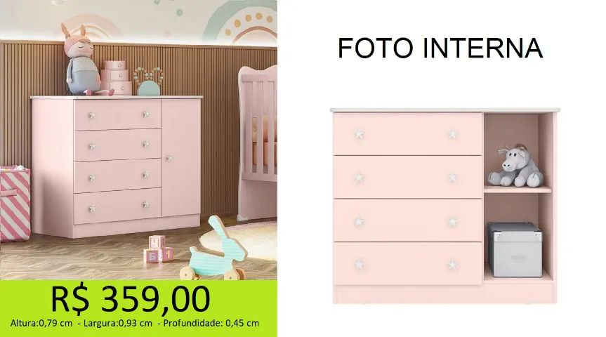 Comoda infantil com sapateira novidade - parcelamos sem juros  - Foto 2