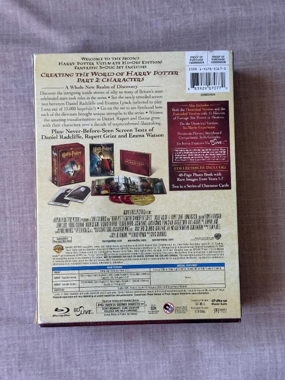 Harry Potter Câmara Secreta Ultimate Edition Blu-ray Rara - Foto 2