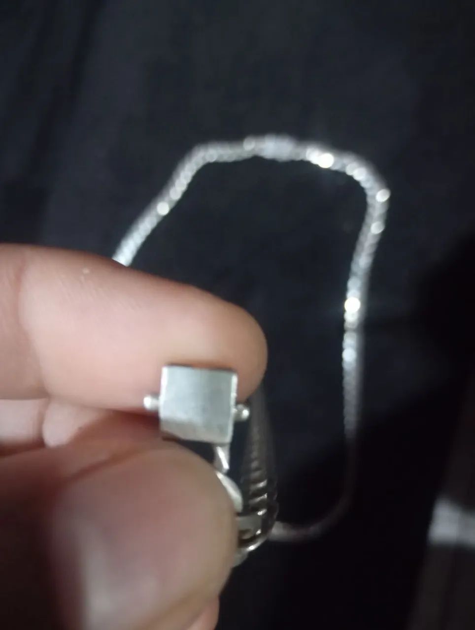 Cordão e pulseira Prata - Foto 3