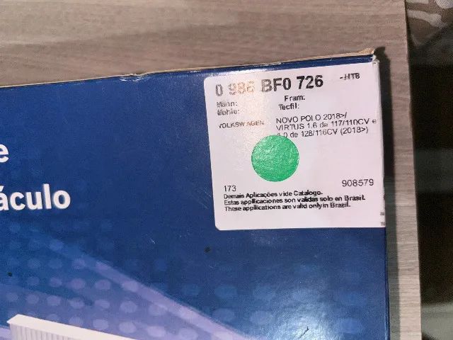 Filtro de cabine - VW virtus e polo - Foto 2