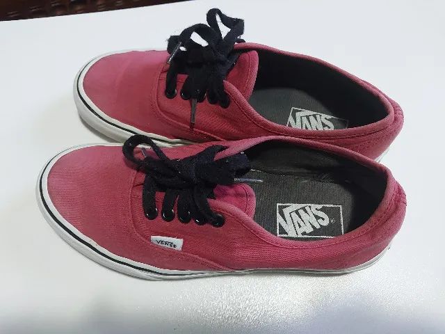 tênis vans authentic vermelho 37  - Foto 3