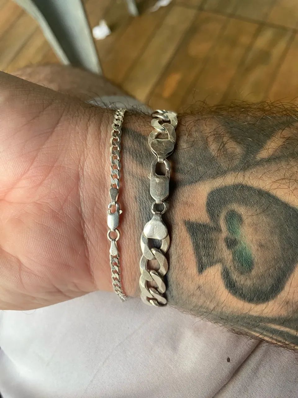 Pulseiras Prata 925 1x1 8MM ?GROSSA? - Foto 3