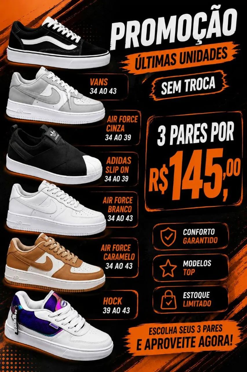 Tênis na Promoção!!!