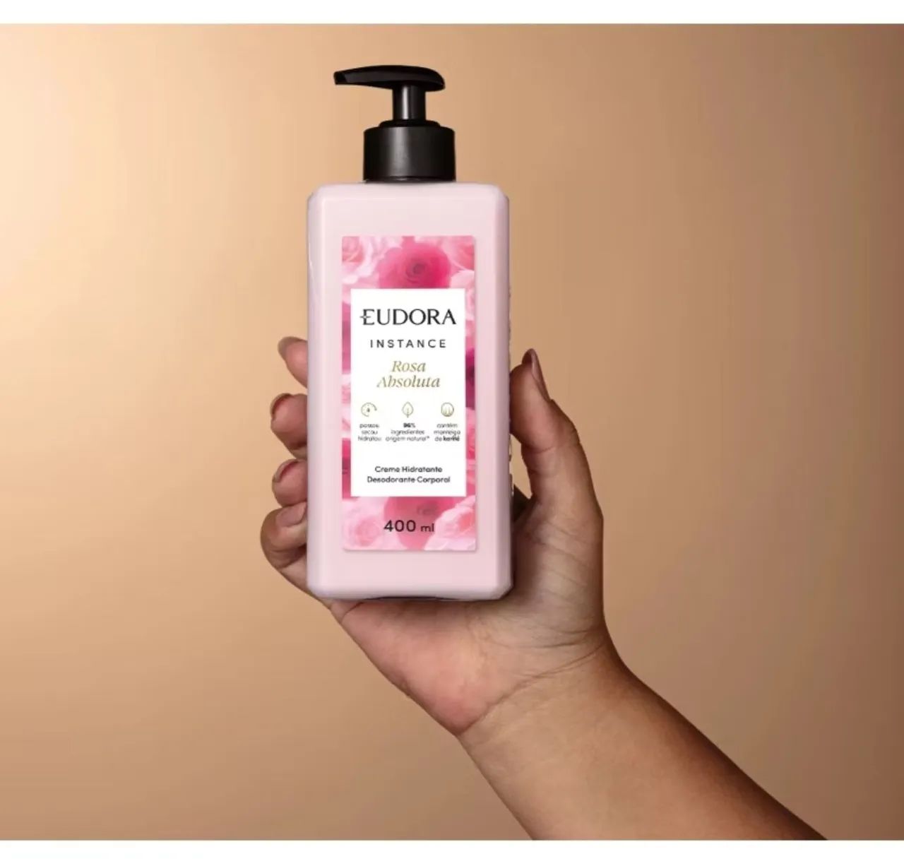 Creme Hidratante Desodorante Corporal Instance Rosa Absoluta 400Ml - Foto 3