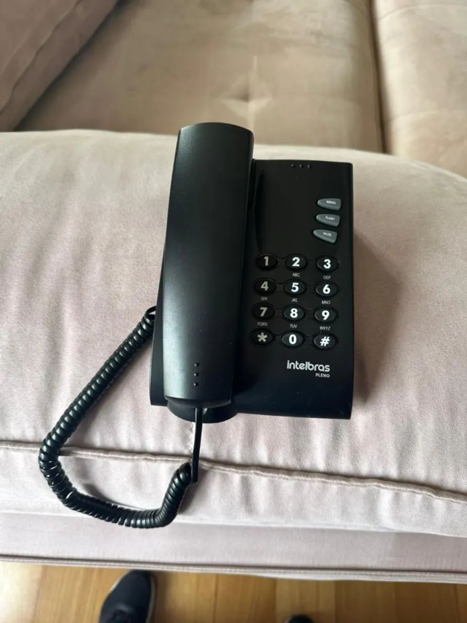 Telefone com fio Pleno Intelbras Preto Sem Chave De Bloqueio - Semi novo - Foto 2