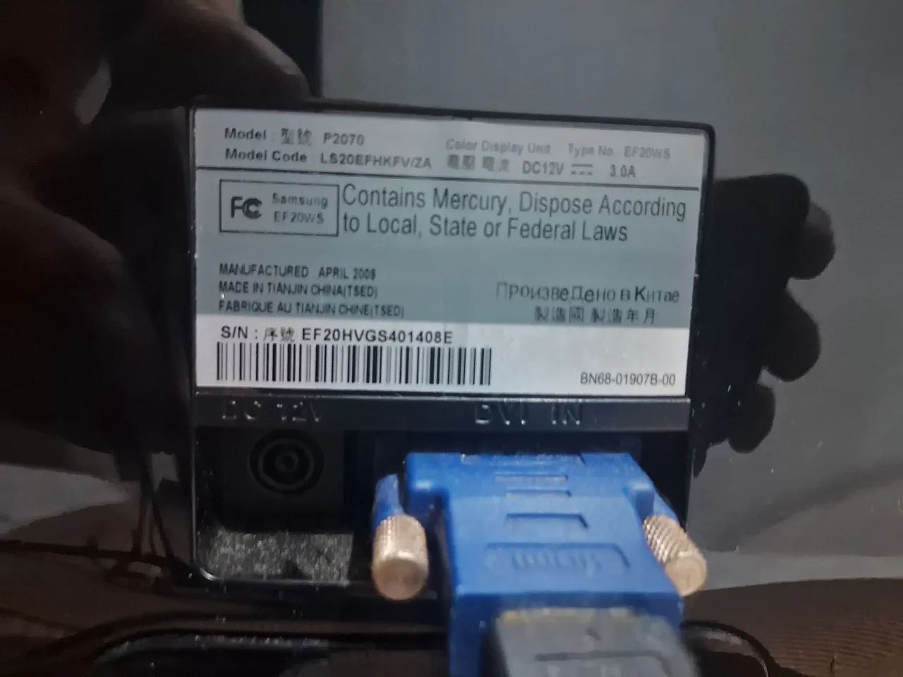 Monitor Samsung SyncMaster P2070 - Foto 4