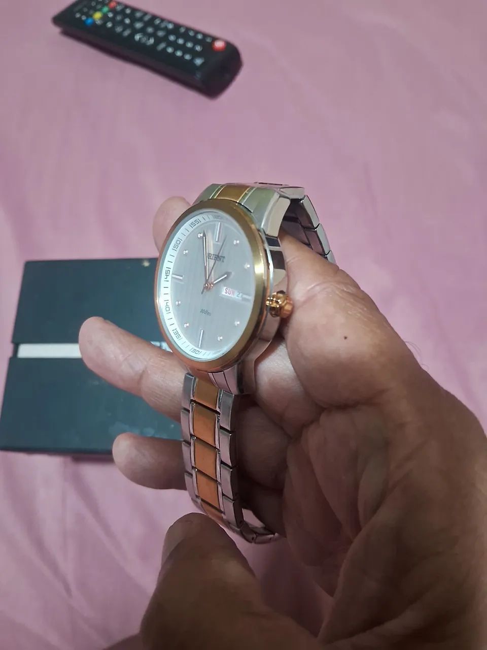 Relogio orient quartz em aço  - Foto 3