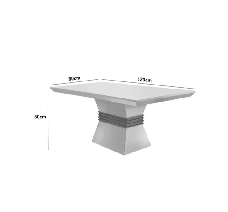 Mesa 4 cadeiras tampo de vidro e MDF  - Foto 3