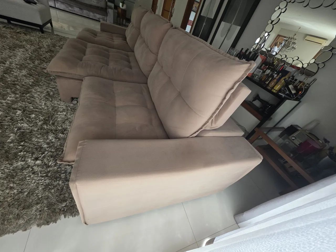 Sofá Retrátil com Encosto Reclinável  - Foto 4