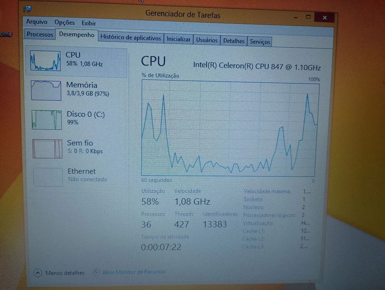 Notebook LENOVO L1145 - Leia a descrição  - Foto 2