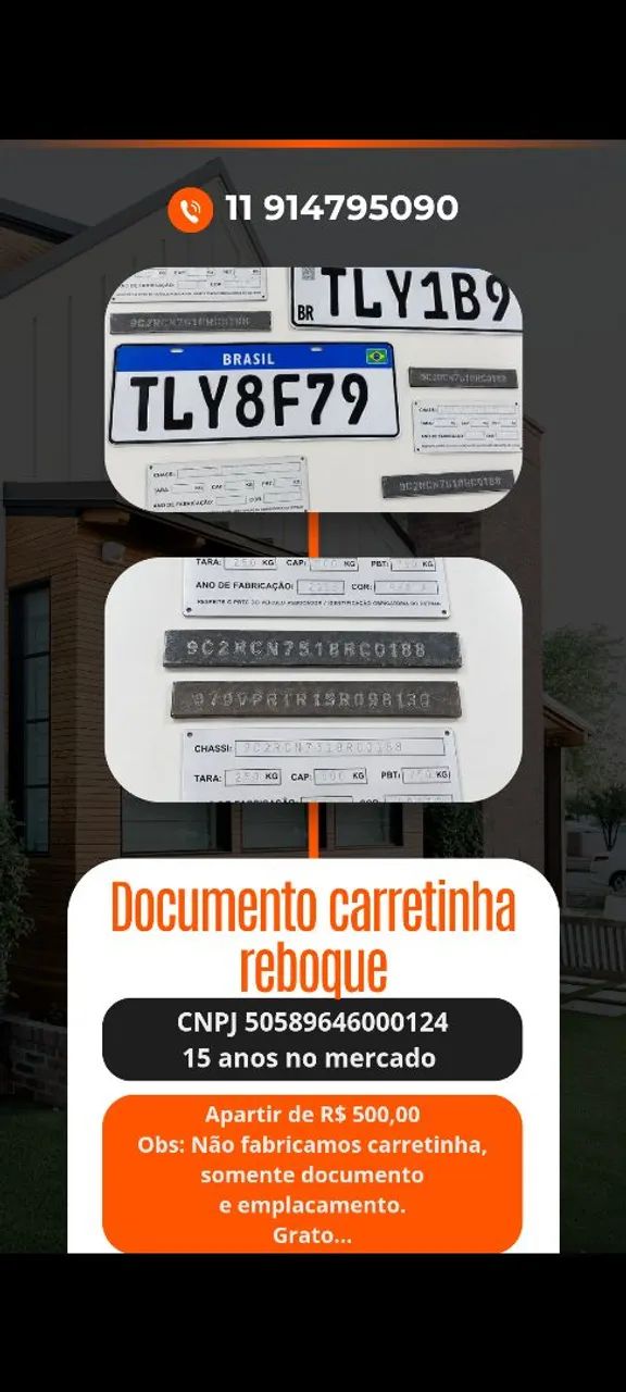 NF, doc carretinha reboque 