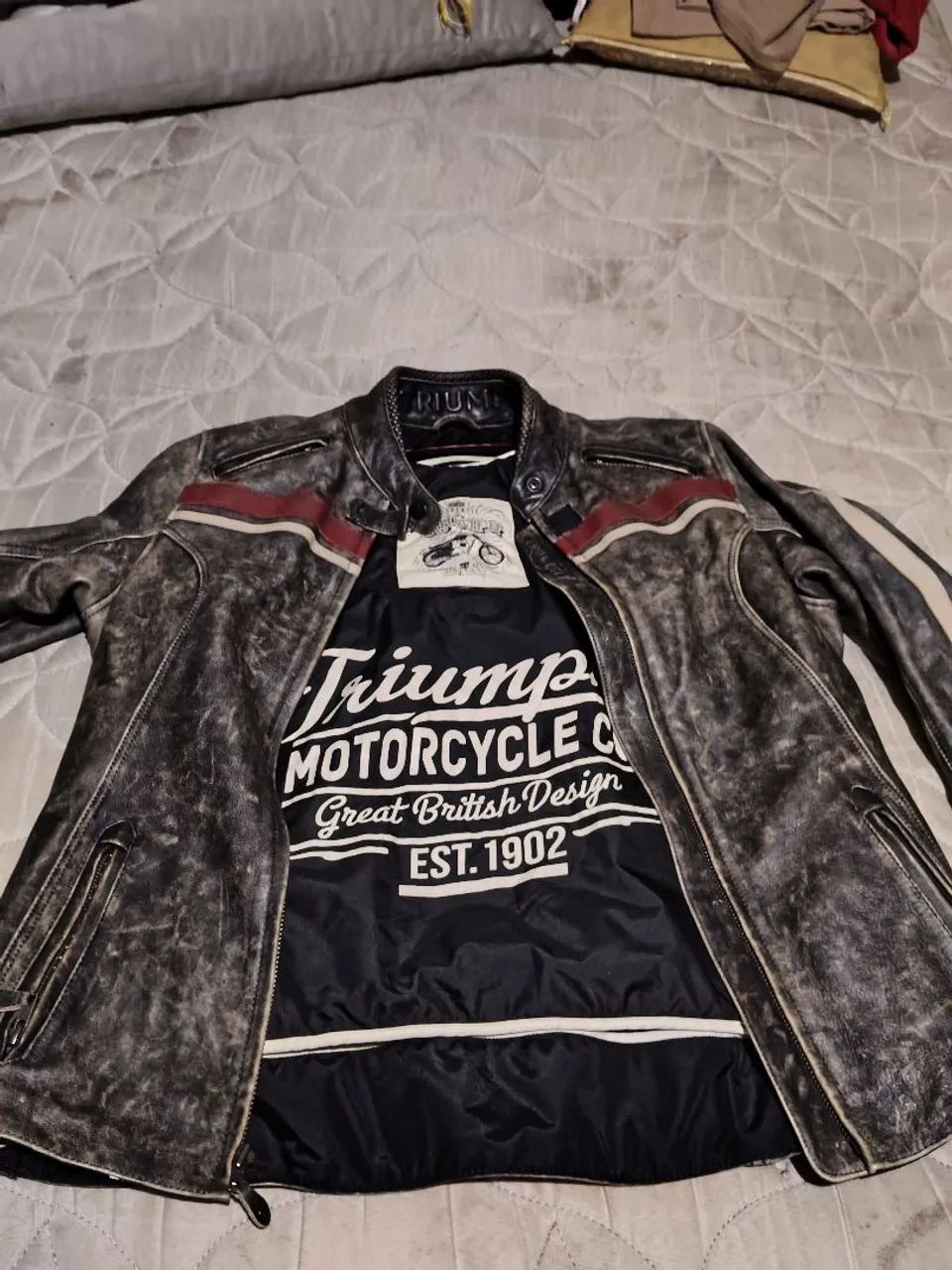 Jaqueta couro feminina TRIUMPH original 