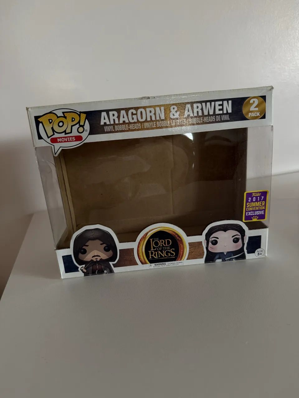 Caixa Funko Pop Aragorn & Arwen 2 pack sem blister 