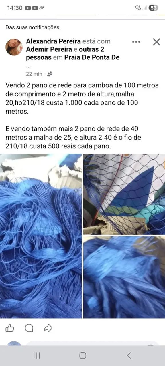 Rede para pescar 
