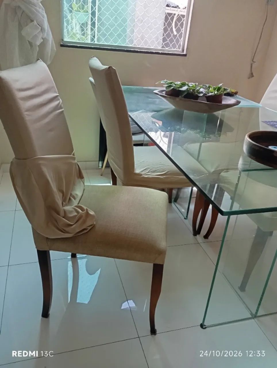 Mesa de jantar de vidro quadrada  - Foto 2